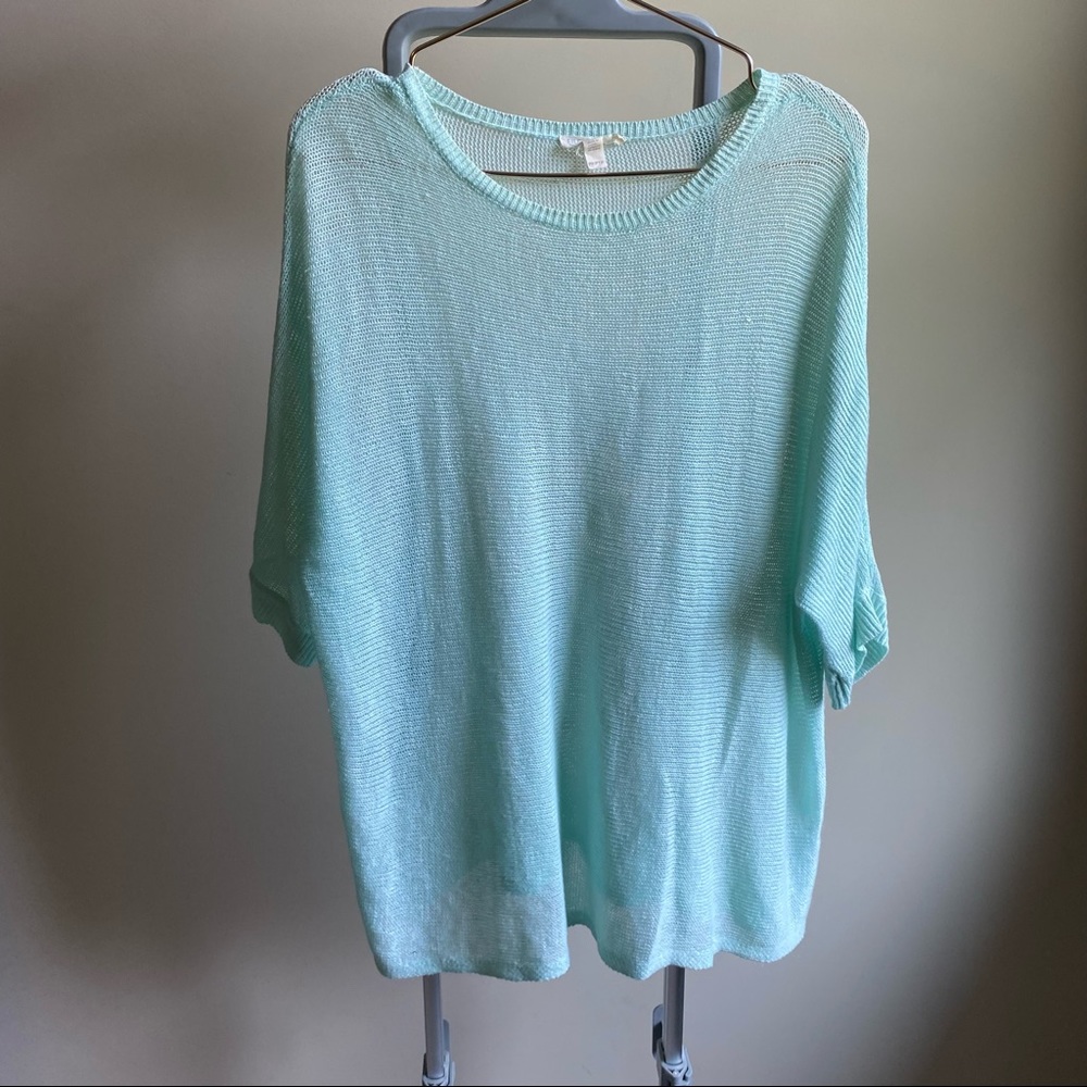 Eileen Fisher Knit Mint Sweater PP